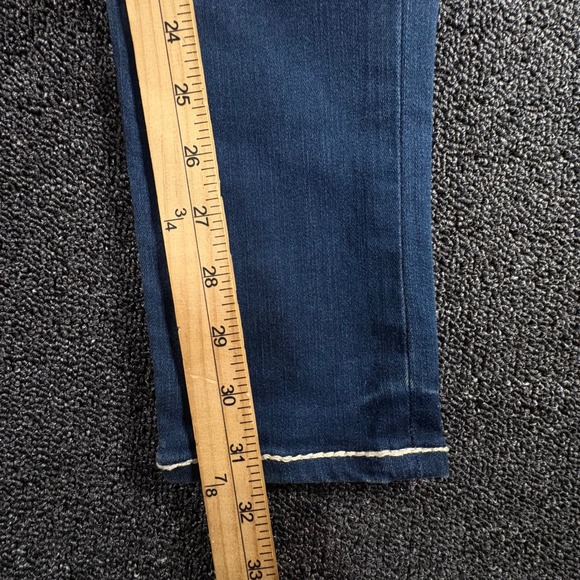 True Religion Section Skinny Jeans Womens 26 Contrast Stitching low rise Y2K - Picture 5 of 7